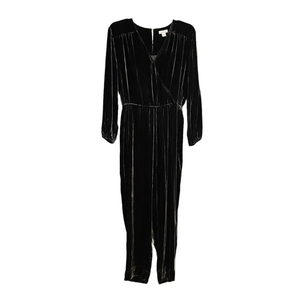 Sundance Aviana Velvet Wrap Jumpsuit in Smoke Gray Size PXXS - Image 3