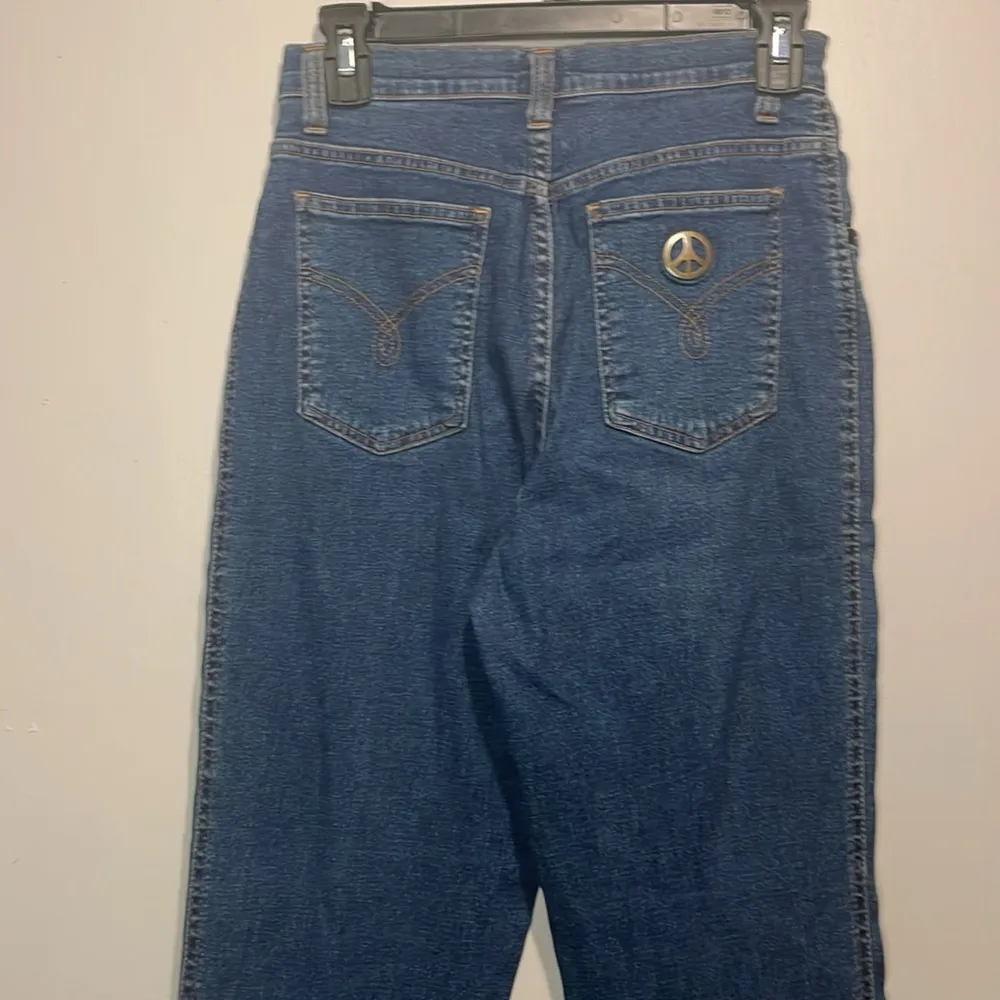 Moschino- VINTAGE! Donna Vita Alta High Waisted Mom Denim Jeans Peace Sign- 31 - Image 10