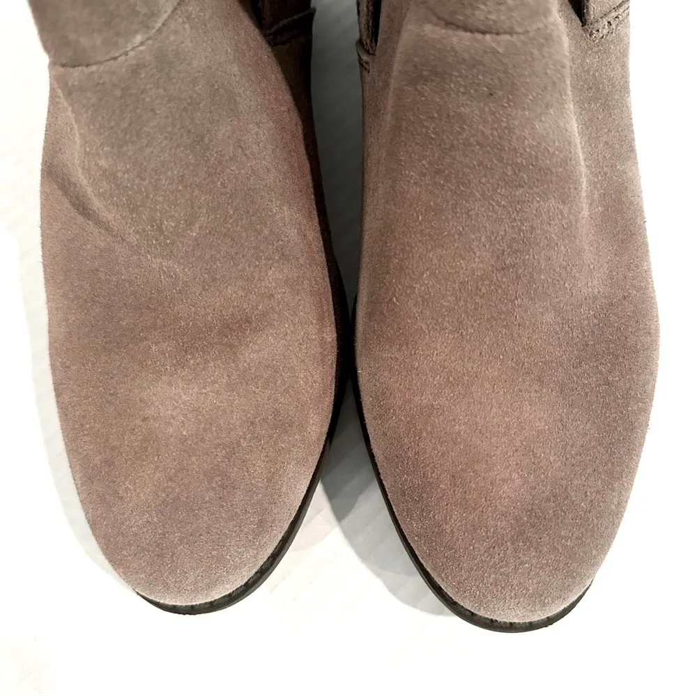 Me Too Suede Slip On Studded Ankle Bootie Womens 9W Tan Boho Western Hippie NWOT - Image 4