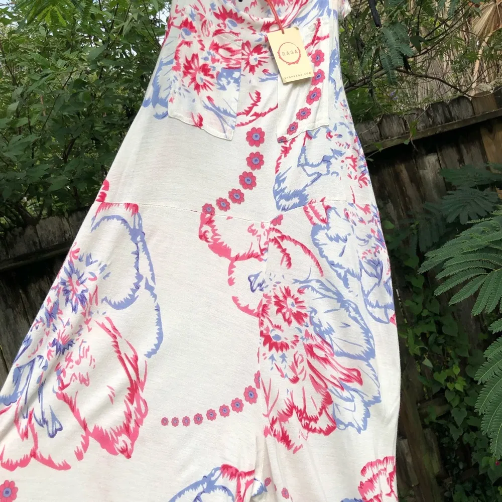 RAGA Daisy Daze Floral Jumpsuit Overalls M - Image 9