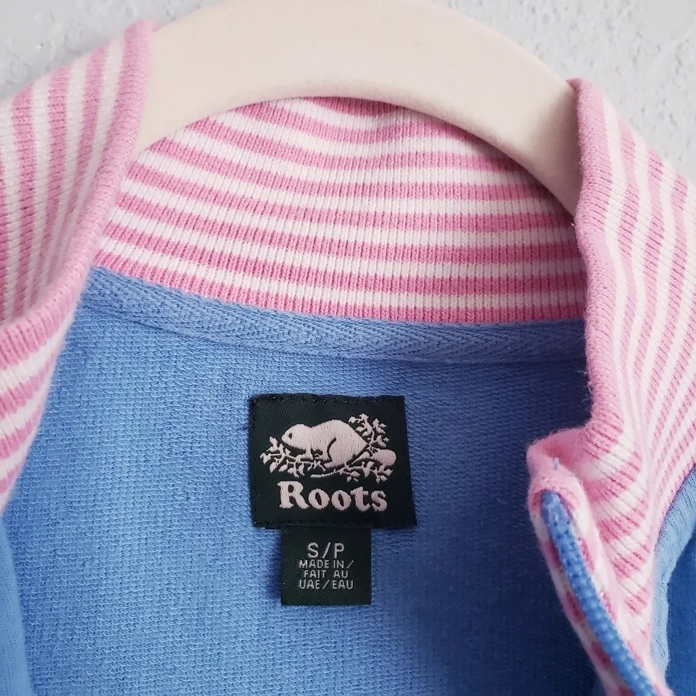 Roots Canada Blue And Pink Striped Full Zip Track Jacket - Image 8