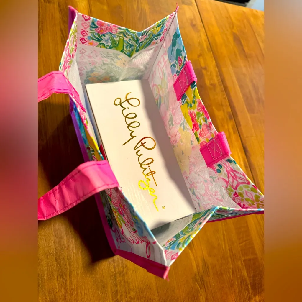 Lilly Pulitzer Tumbler GIFT READY Mermaid In The Shade Travel Cup Gift Bag Tote - Image 6