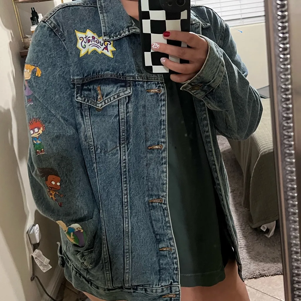 Nickelodeon Rugrats “Made in the 90’s” Oversized Jean Jacket | Size Medium - Image 10