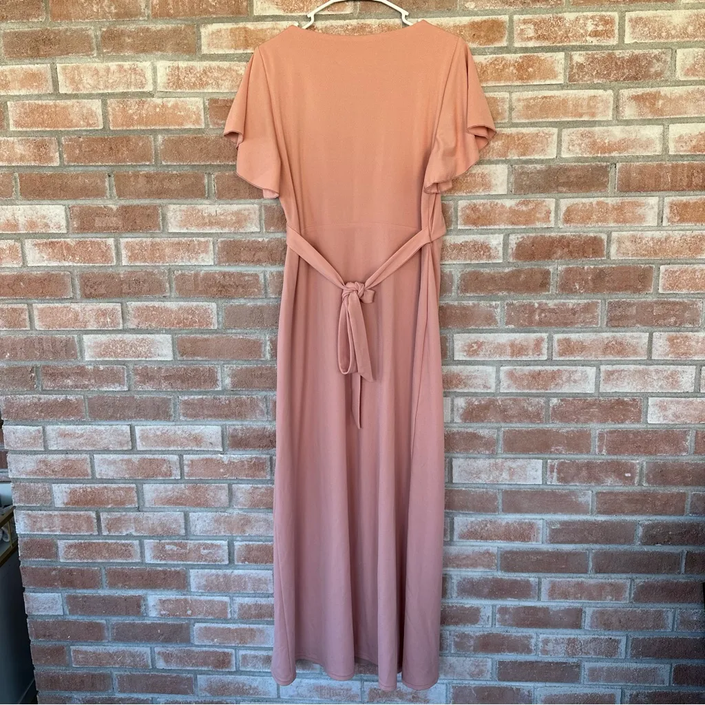 Birdy Grey Yolanda Maternity Dusty Rose Bridesmaid Formal Dress Slit XL - Image 7