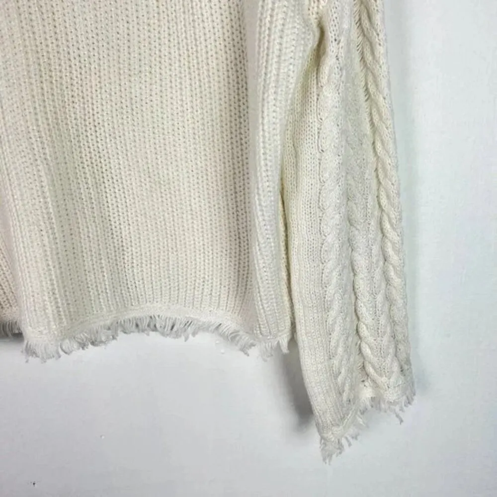 Atlas Fringe Sweater Revolve Pullover Fringe Boho Size XS EUC - Image 5