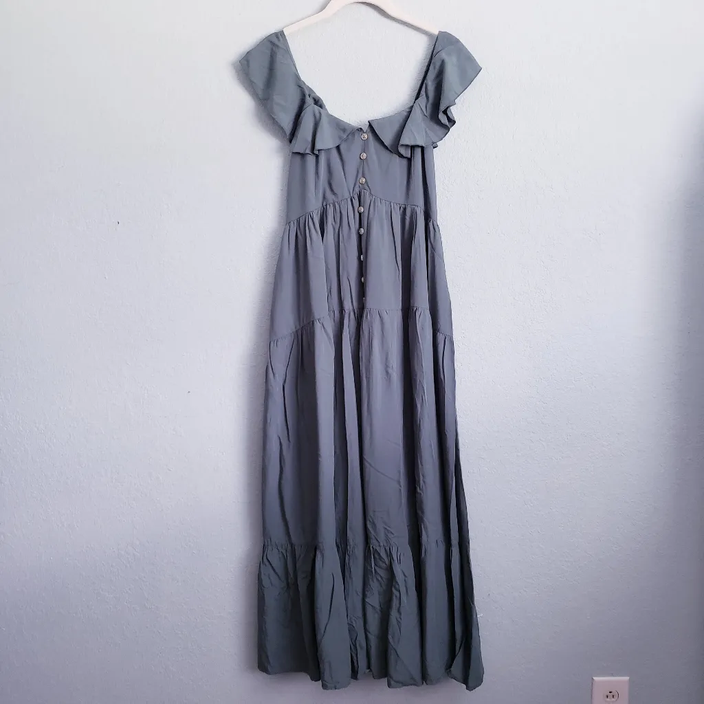 Baltic Born Deep Teal Ellie Ruffle Top Maxi Dress - Image 3