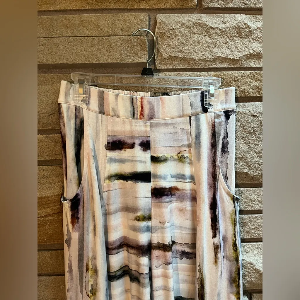 Kozan Jaida Pant Marble Watercolor white size small NWT Lagenlook lantern - Image 10