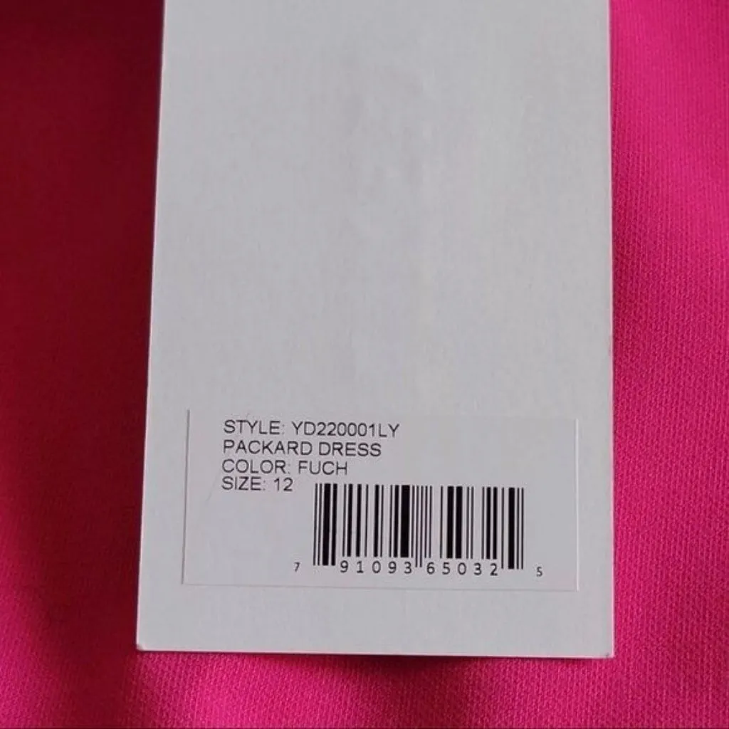 Likely Packard Dress Size 12 One Shoulder Fuchsia Pink Mid Length Slit New - Image 11
