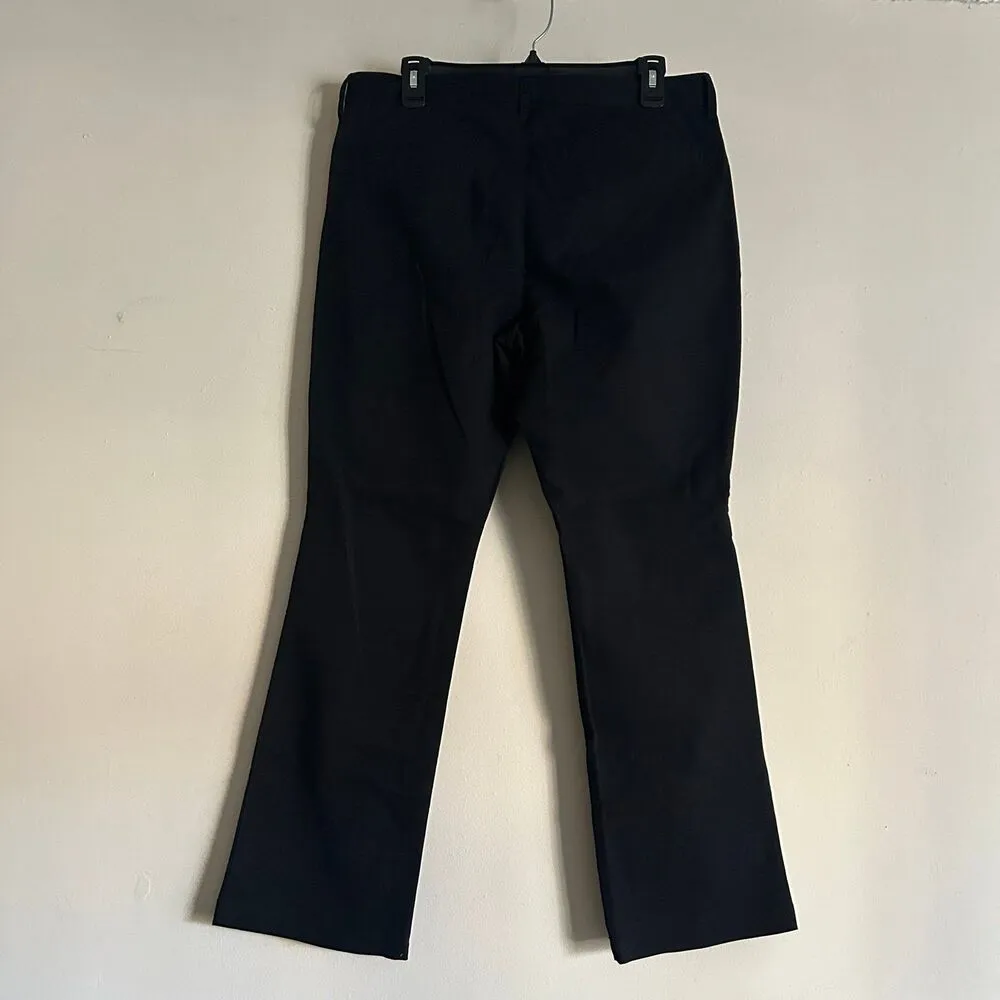 High-Rise Flare Pants Women’s Petite 12 Black Adjustable Waist NEW - Image 2