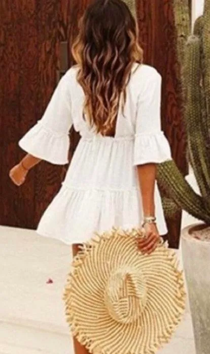 Sunny Daze White Cover Up Size M - Image 4