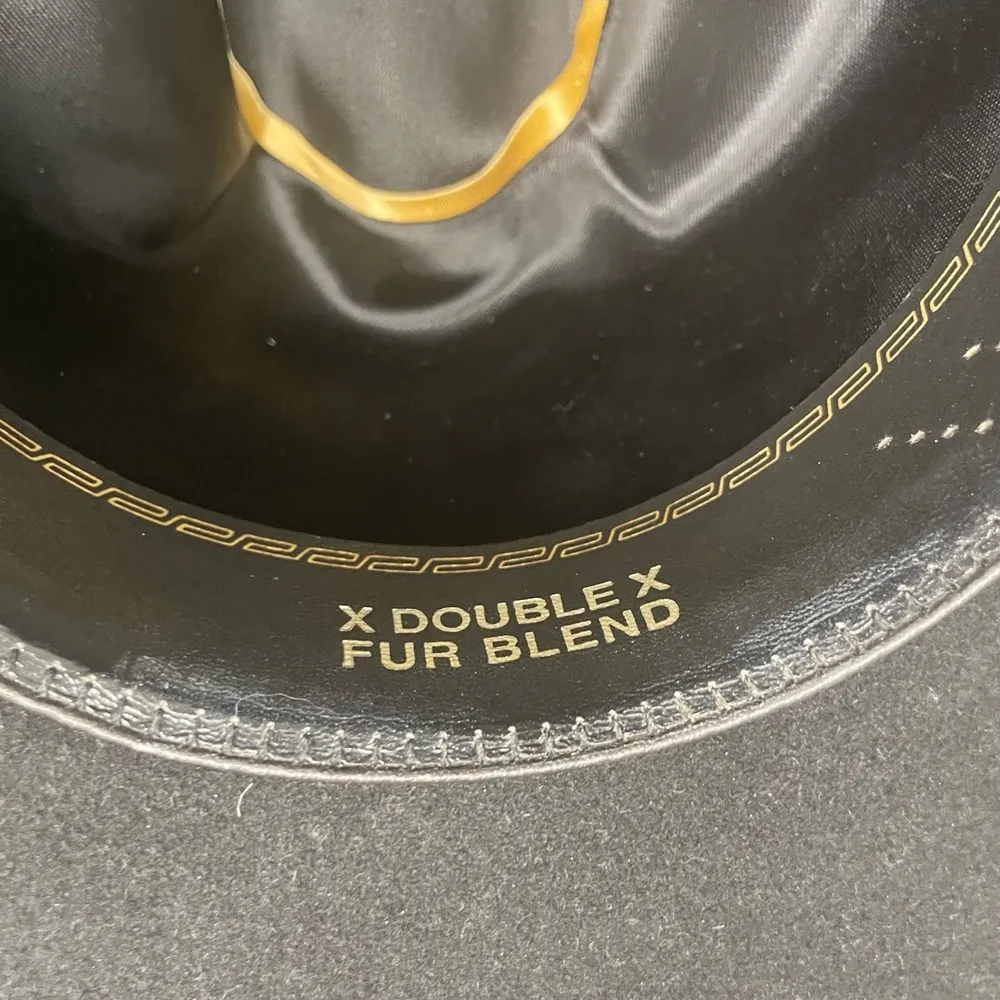 Bailey Vintage Western Hat Double XX Fur Blend Black size 6 5/8 Cowgirl Rodeo‎ - Image 10