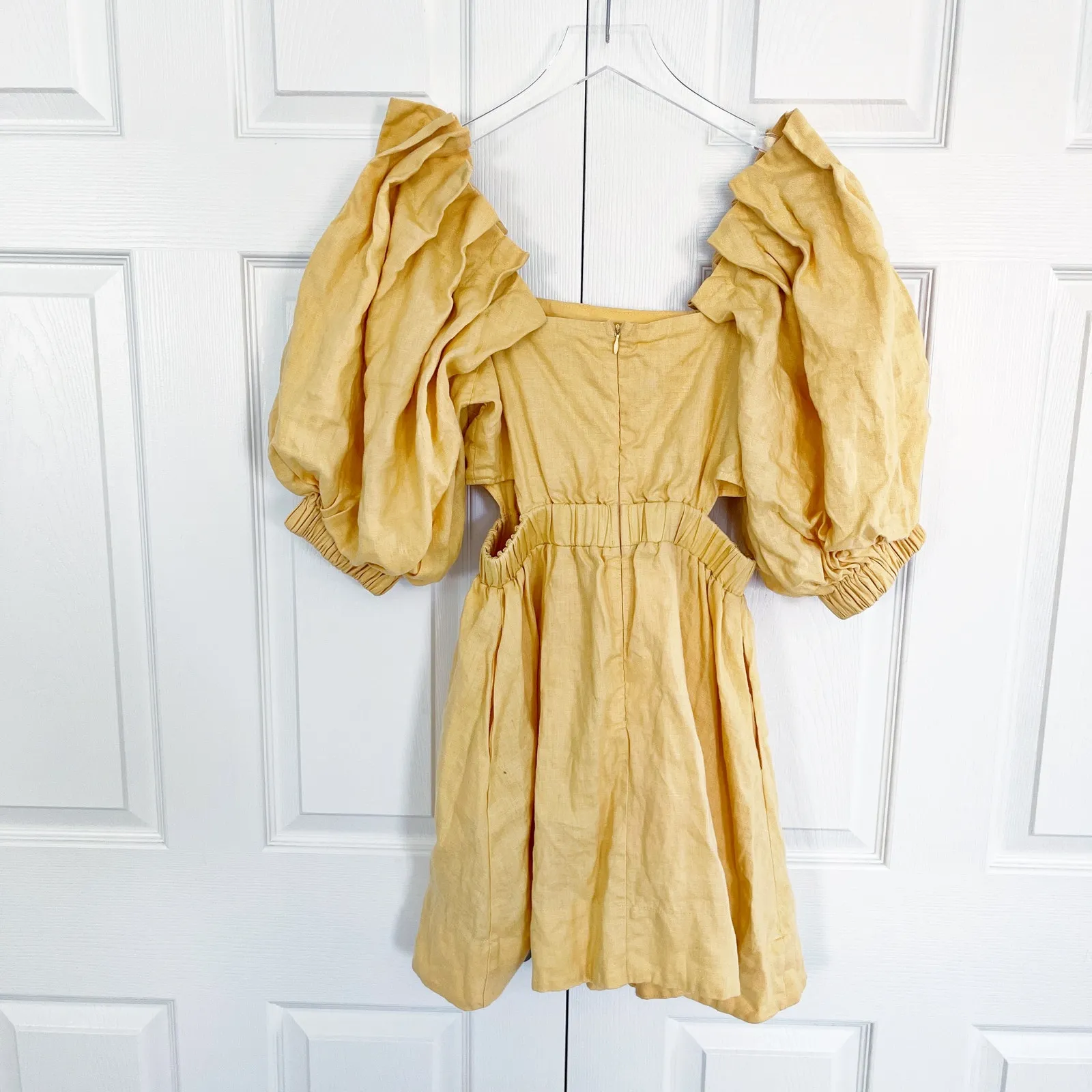 Sovere Noble Mini Dress in Buttercup Yellow Size M - Image 8