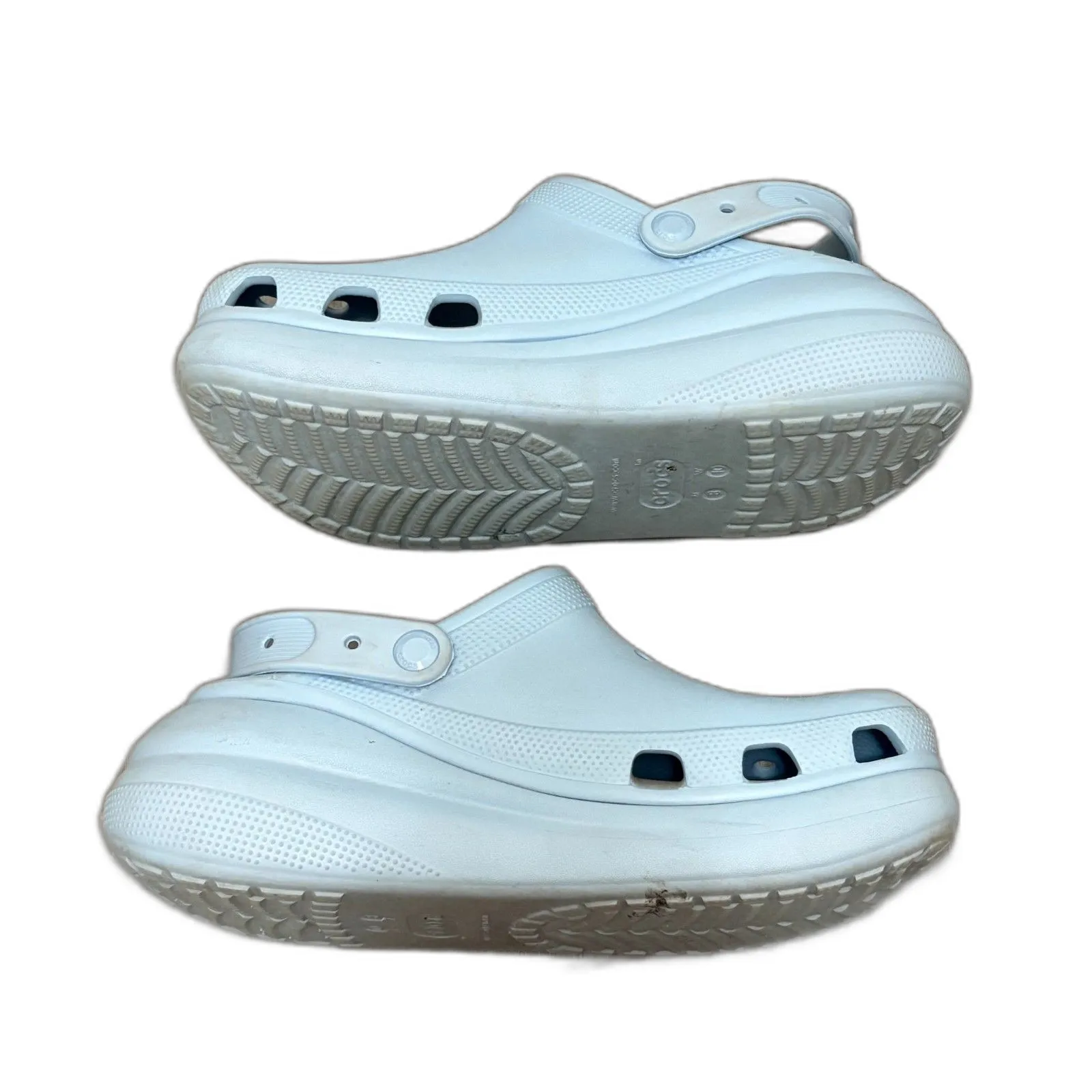 Crocs Classic Crush Clogs‎ Chunky Platform Baby Blue Calcite Womens Size 10 - Image 5