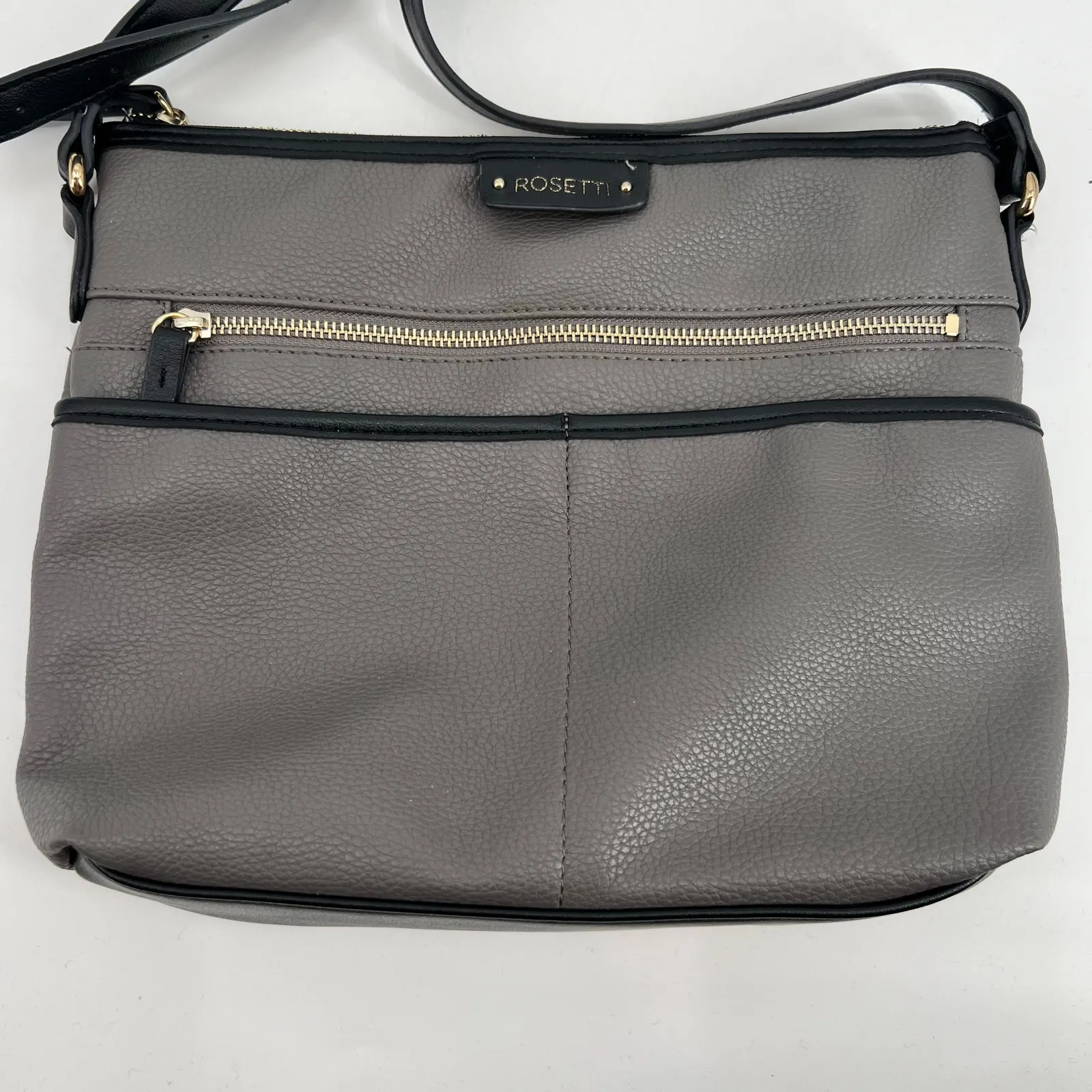 Rosetti gray black zip top crossbody zippered pockets travel every day casual - Image 5