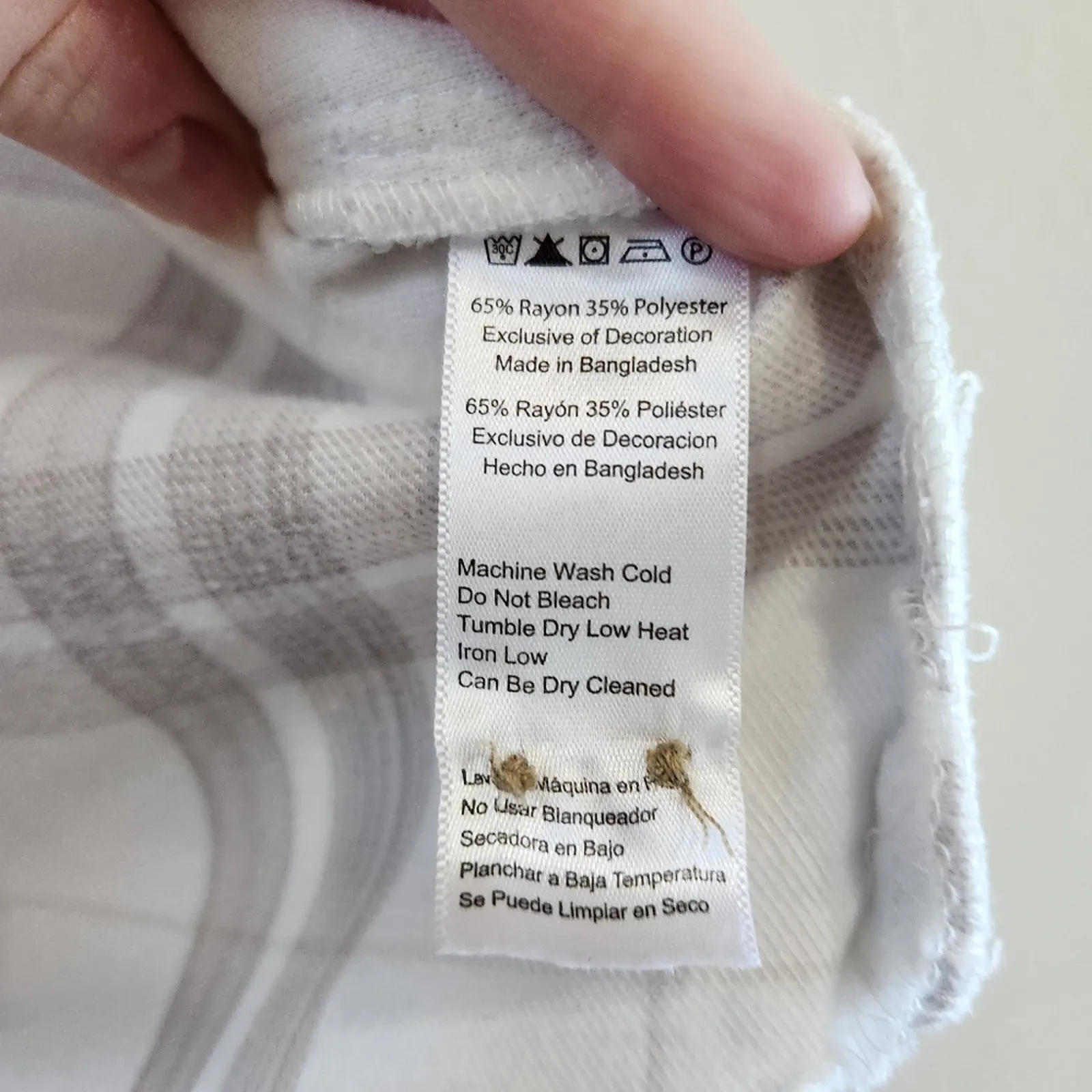 Jachs Girlfriend White and Gray Casual Button Down Shirt Oversized Size Small - Image 7