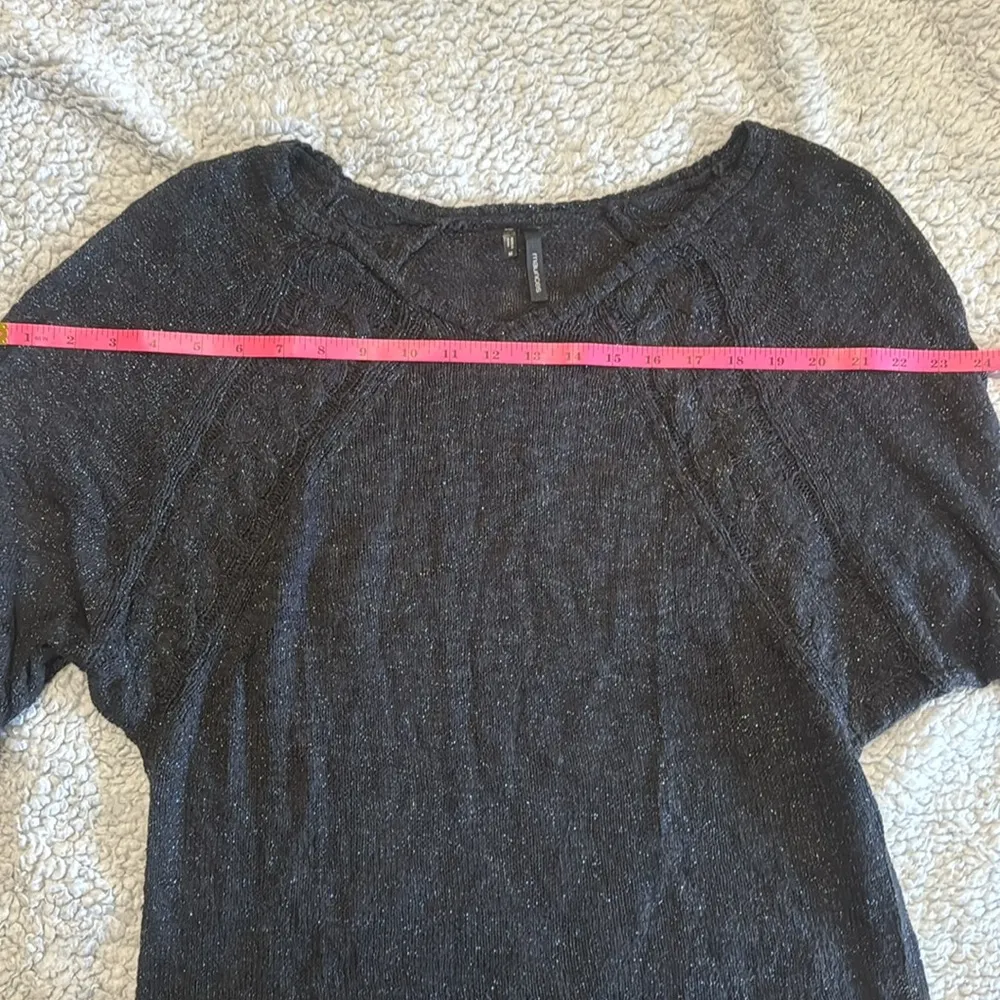 Maurice’s black medium sweater with shimmer inlay - Image 3