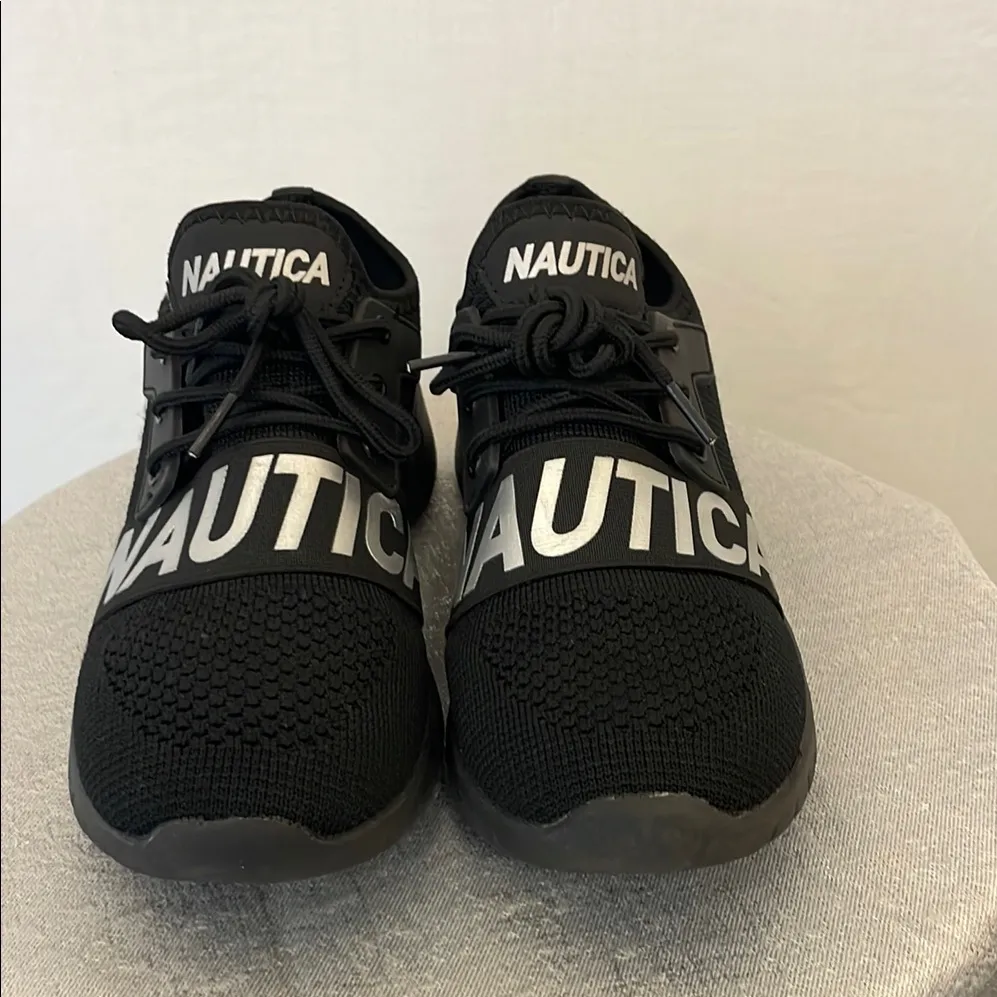 🖤 Nautica Adorn Black Knit Sneakers – Women’s Size 5.5         (D6)..? - Image 2