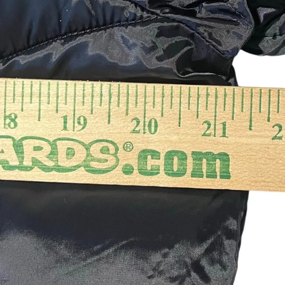 Abercrombie & Fitch Women's L Black Shine Mini Puffer Coat Jacket Winter Neutral - Image 6