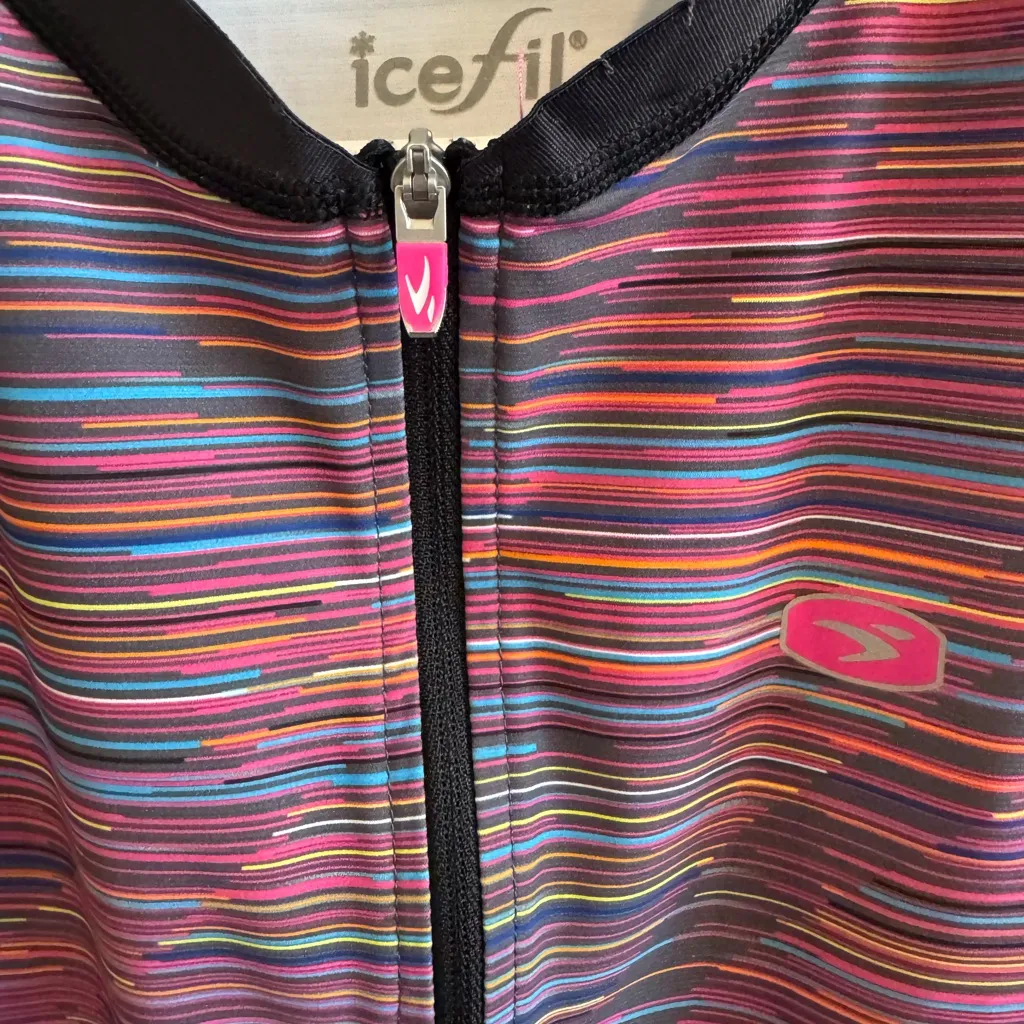 Sugoi Cycling Workout Multicolored Tank Top Pink - Image 4