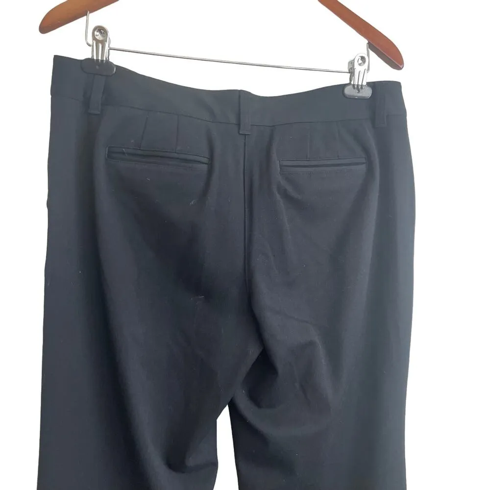Talbots Pants Women 10 Petite Black Wide Leg Stretch Classic Minimalistic Office - Image 5
