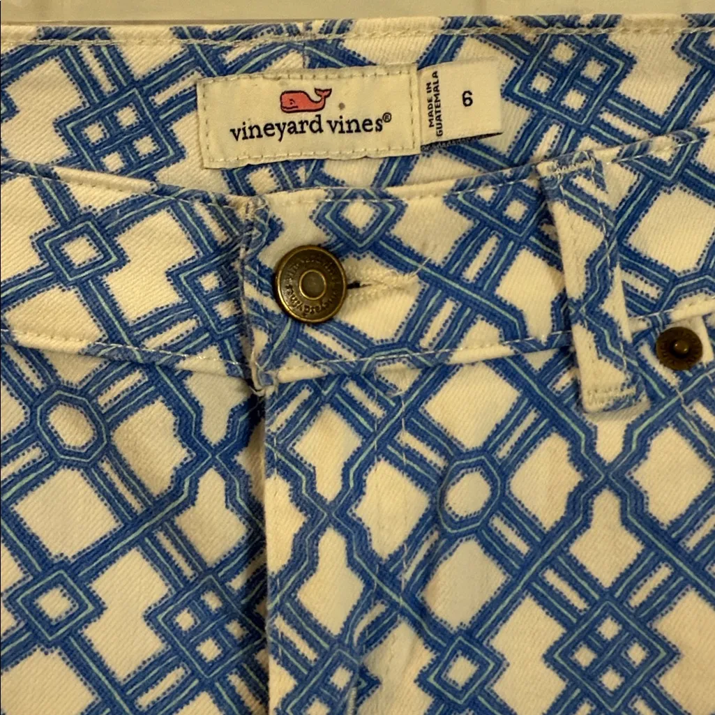 Vineyard Vines Lattice Print Denim 6 - Image 6
