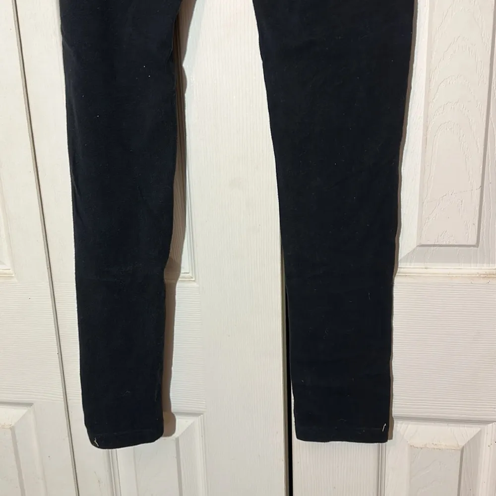 Victoria's Secret Black Fold Over Waistband Leggings Angel Wings Logo Medium - Image 12