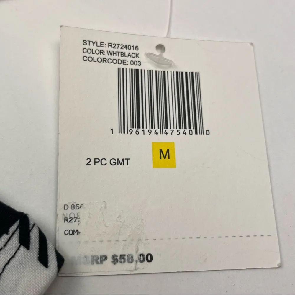 Kensie Women SZ Medium Black White Long Sleeve Pajama Top Shirt Button Front NEW - Image 4