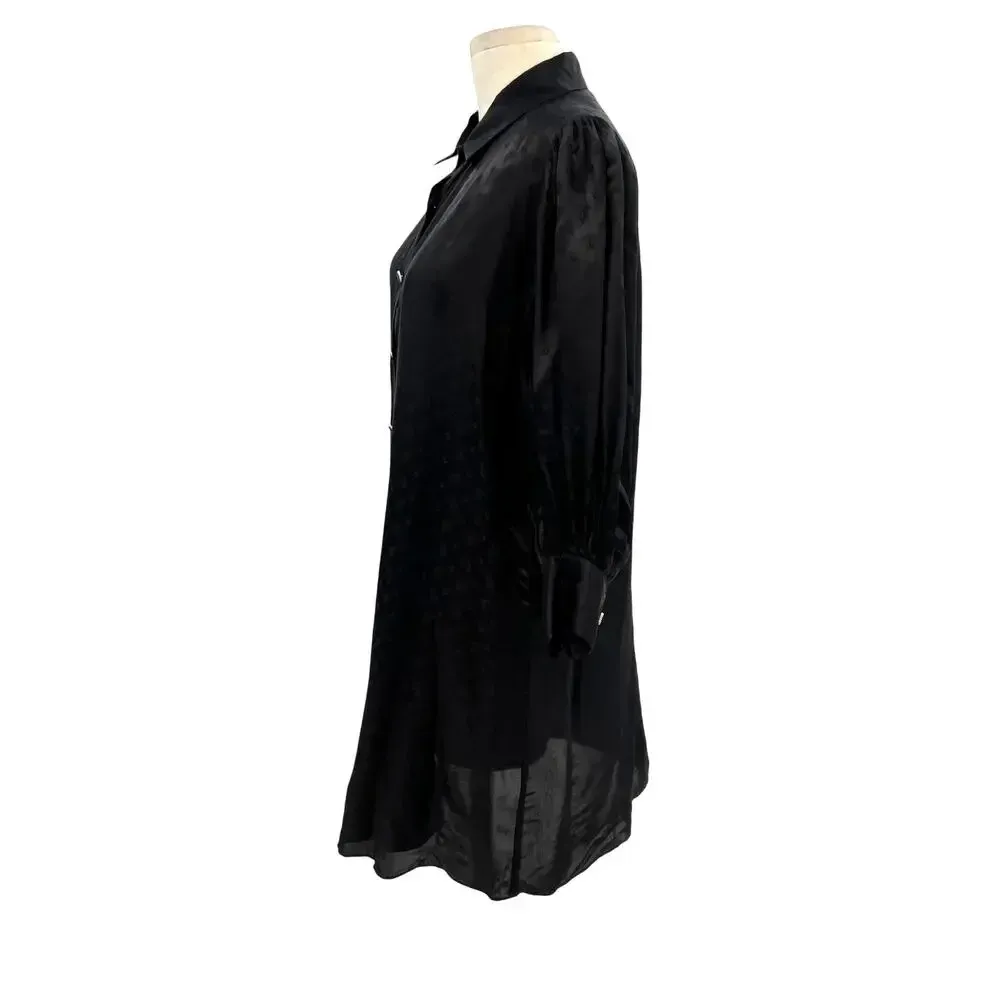 The Kooples Delicate Paisley Shirtdress Patterned Black Size 1 US Small / 4 - Image 6