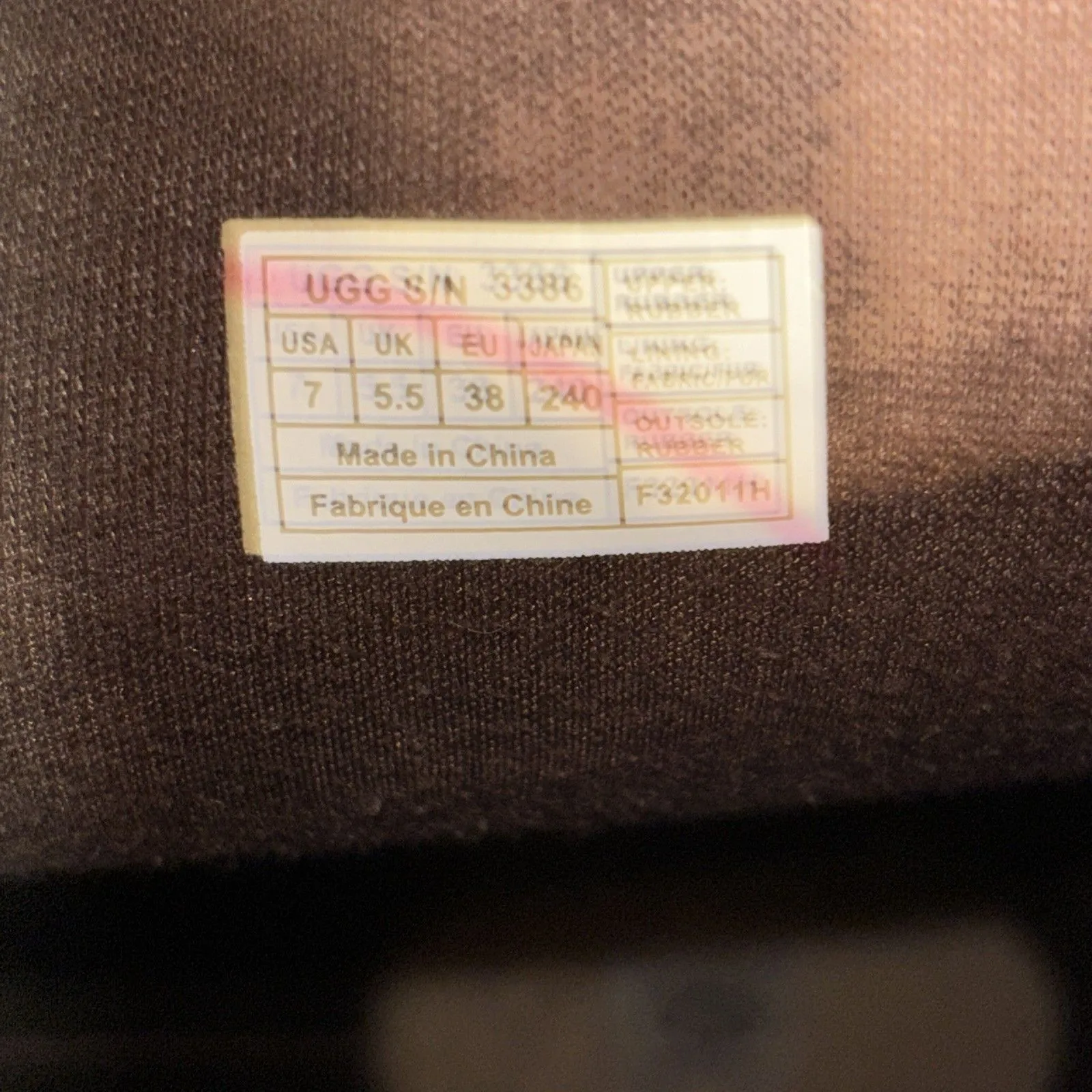 Ugg Wilshire Brown Rubber Rain Boots Women’s Sz 7 Tall Fur Insole EUC - Image 9