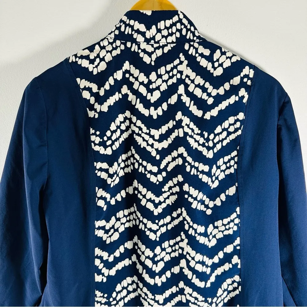 Chico’s Zenergy Athletic Blue Patterned Lightweight Zip Jacket size Large - Image 10