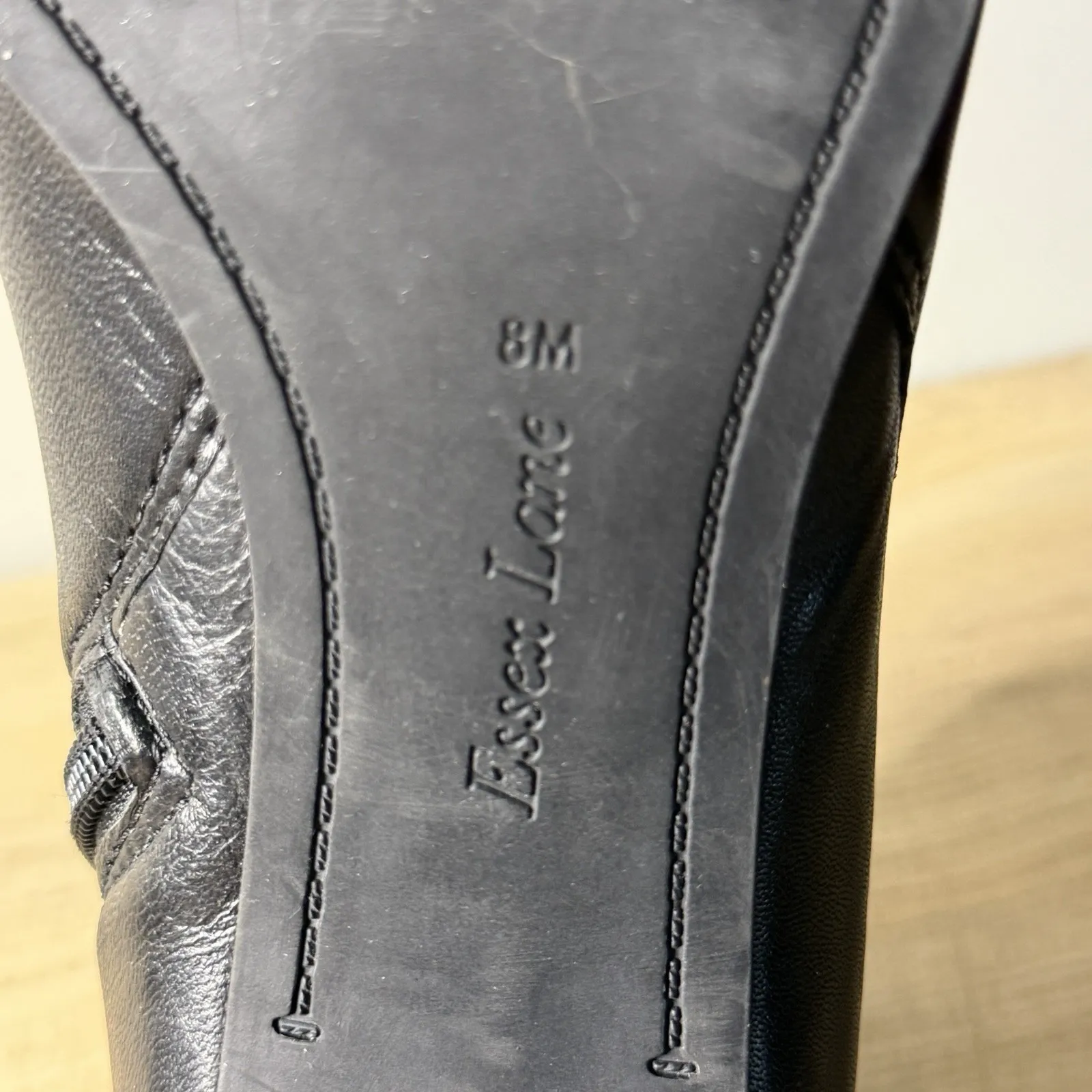 Essex Lane Black Heeled Ankle Boots Pointed Toe Buckle Strap Zip Booties Women 8 - Image 10