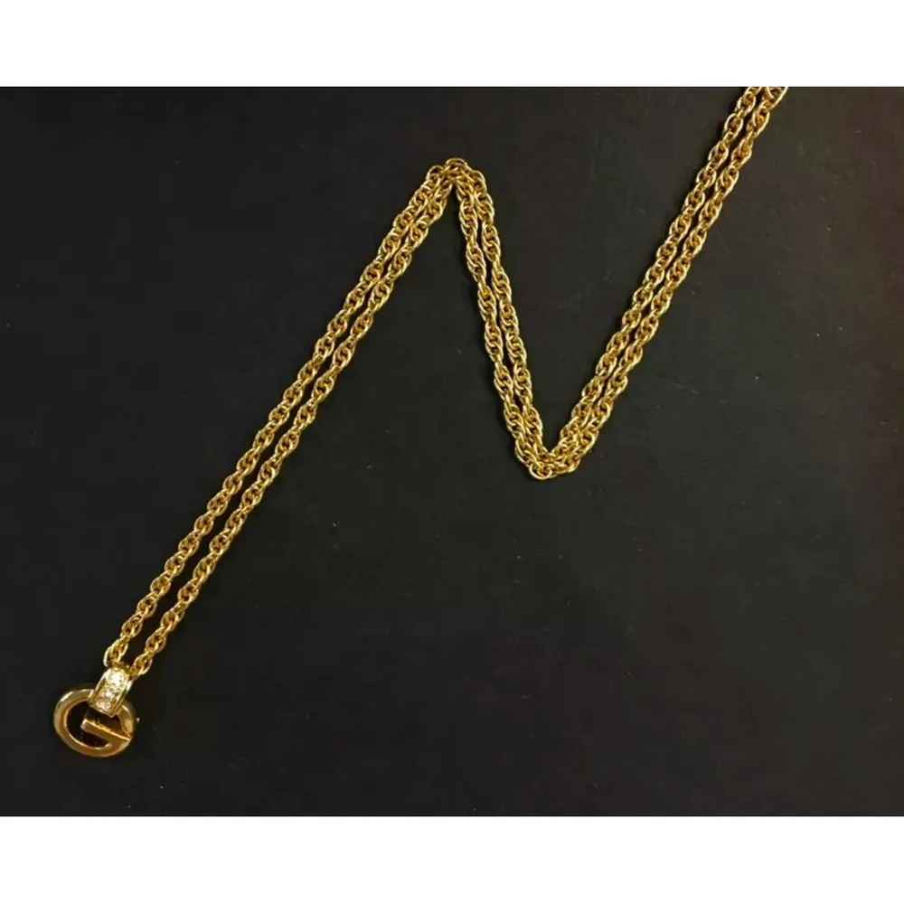 Givenchy  gold and crystal G logo necklace - Image 2