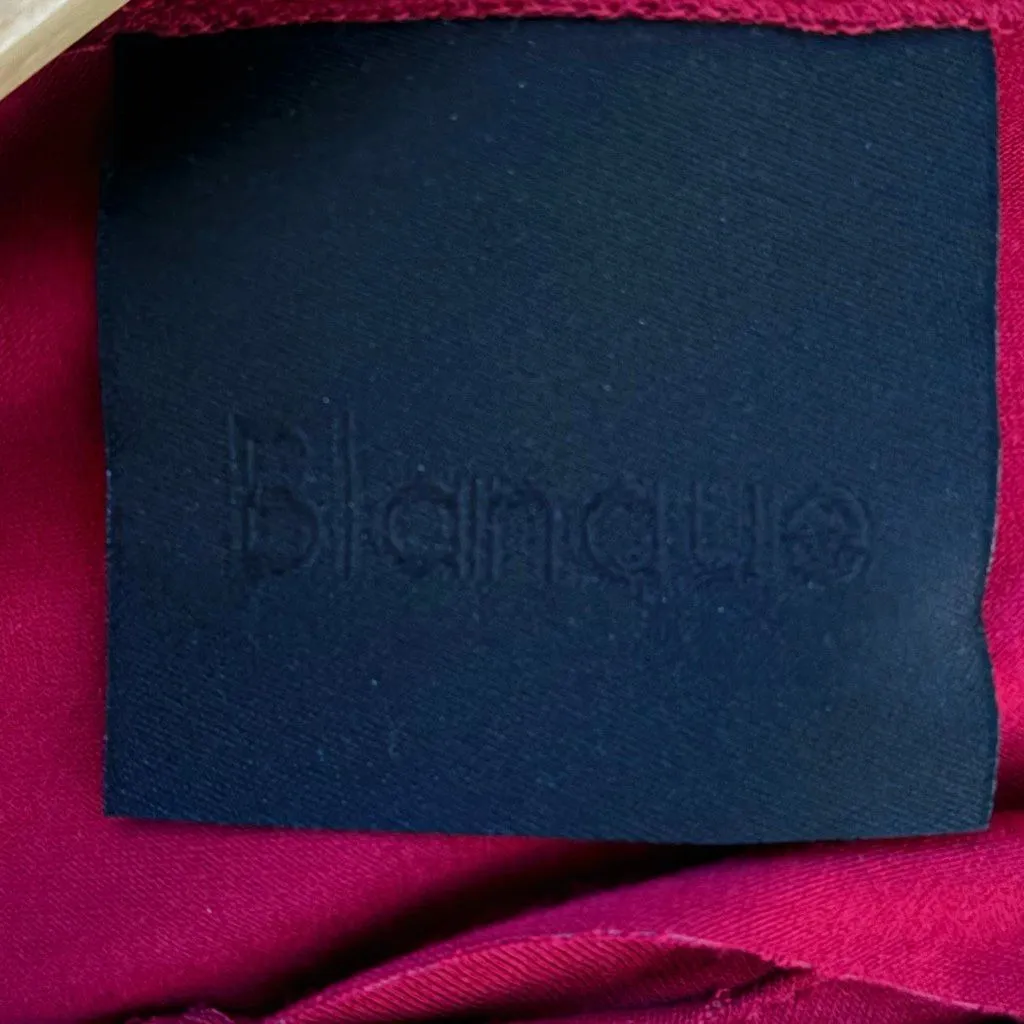 Blanque Crimson Red Asymmetrical Hem Long Sleeve Top 1 Size M - Image 5