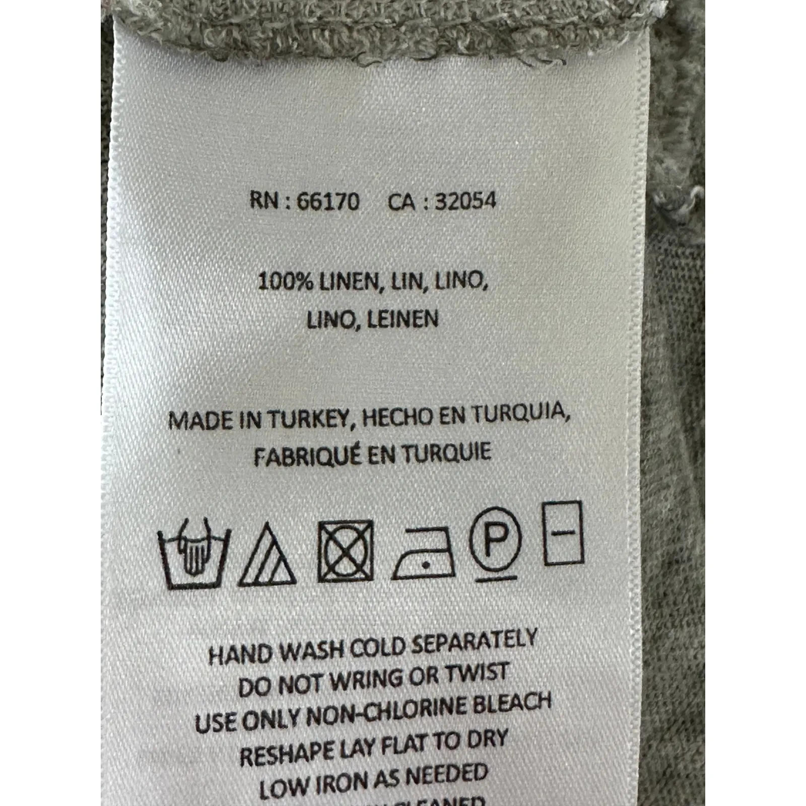 Anthropologie AKEMI + KIN Grey Lattice Linen T shirt Greym Size Small Coquette - Image 4