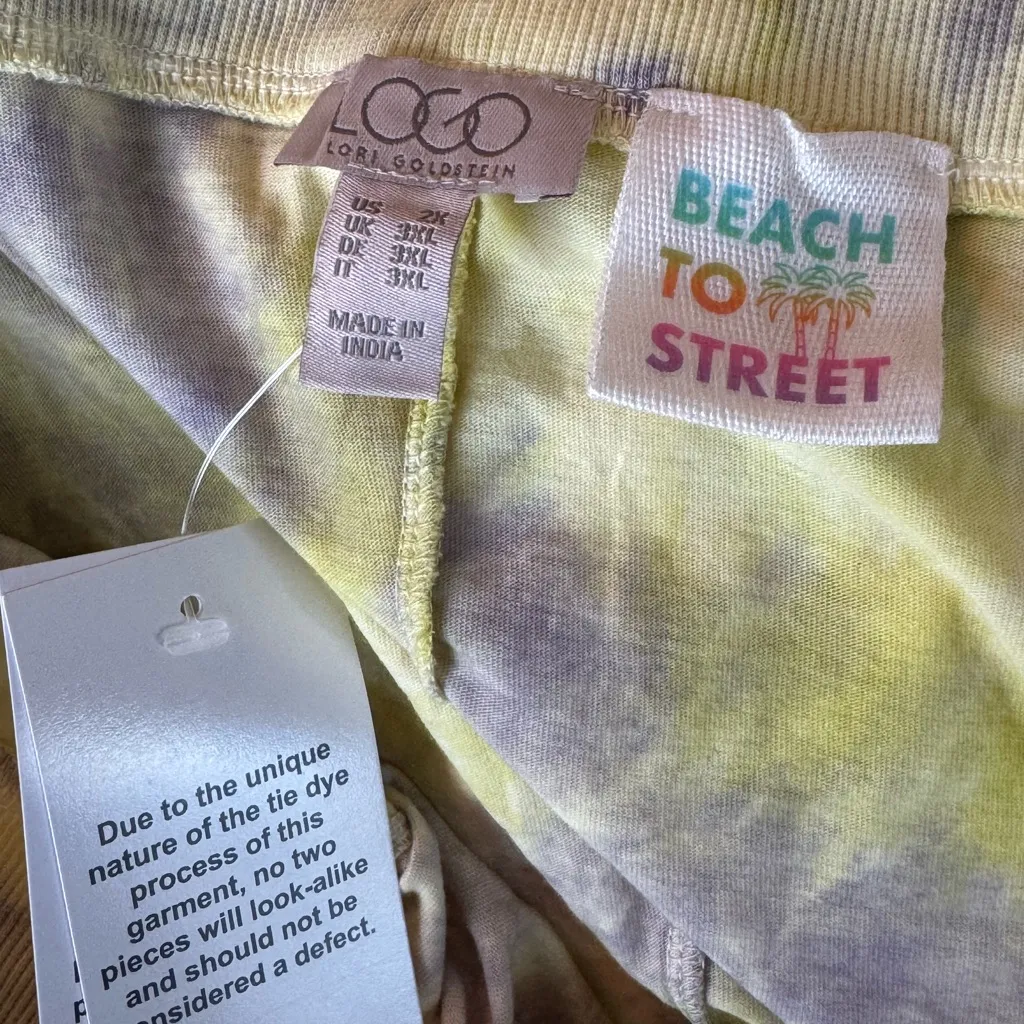 LOGO by Lori Goldstein Benni Beach‎ to Street Tie-Dye Midi Skirt Size 2X NWT - Image 5