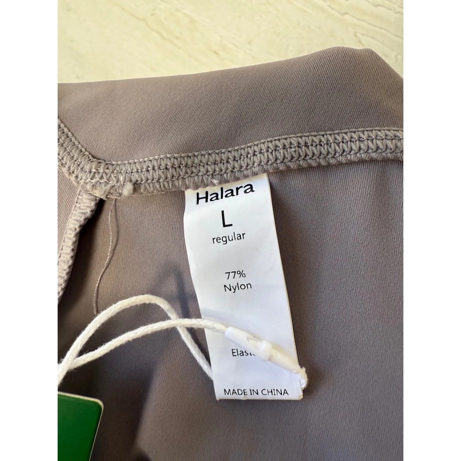 Halara High Waisted Jogger Pants Gray Nylon Blend Drawstring Pockets Size Large - Image 6