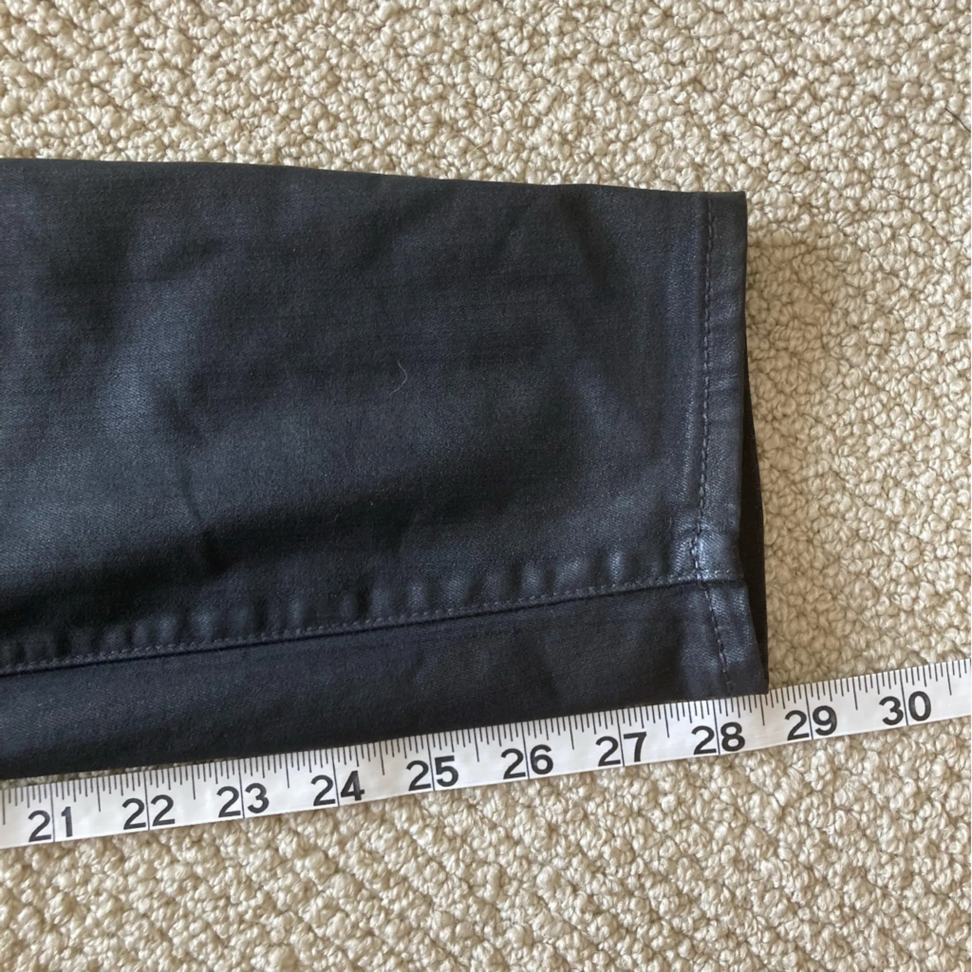 Gap 1969 Black Shine Skinny Legging Jeans Size 30 Stretch Pants Bottoms EUC - Image 6