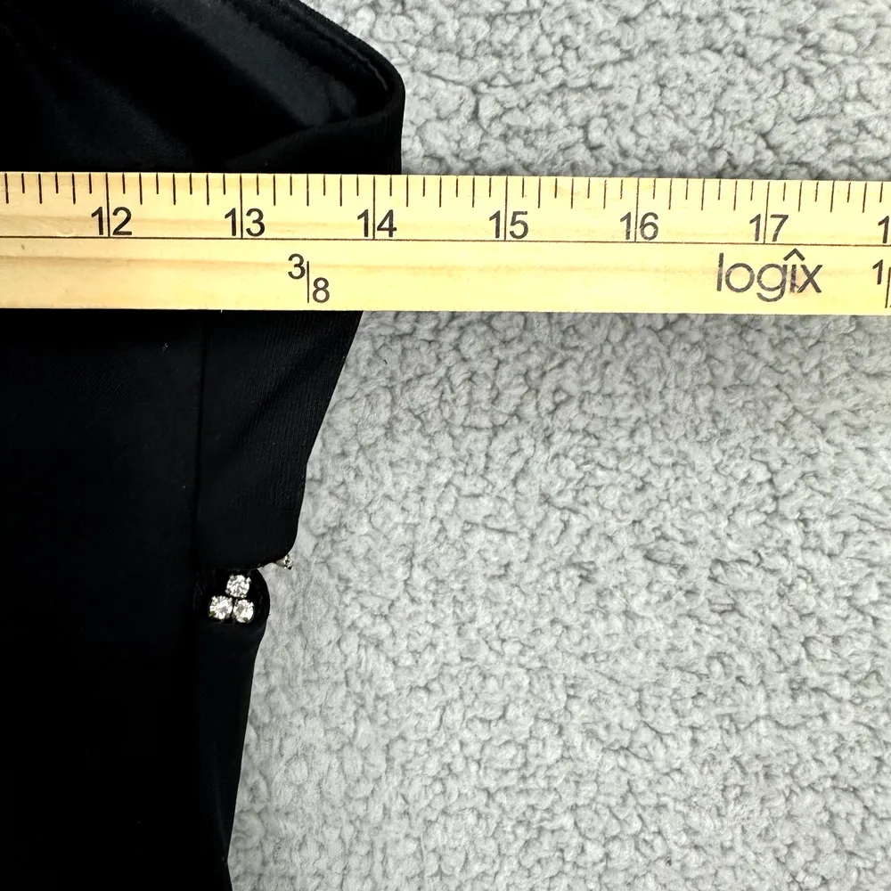 Vtg‎ y2k 90s Cache Mermaid Maxi Babydoll Slip Dress 2 Black Beaded Halter Prom - Image 7