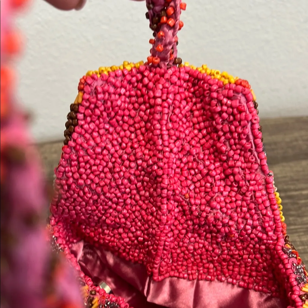 Boho Beaded Bag 🧡💛🤎 Yellow - Image 4