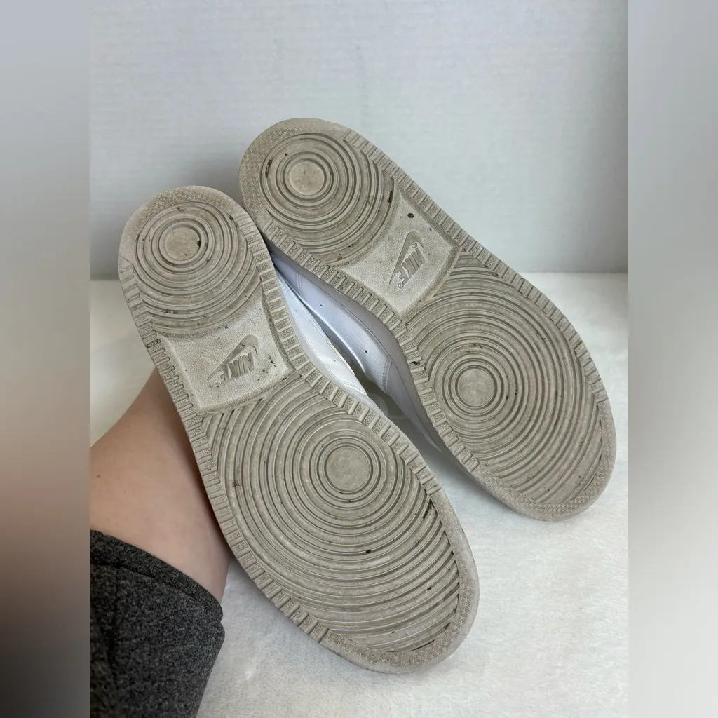 Nike White Court Vision Woman’s Low Top Athletic Trendy Streetwear Shoes Sz 9.5 - Image 6