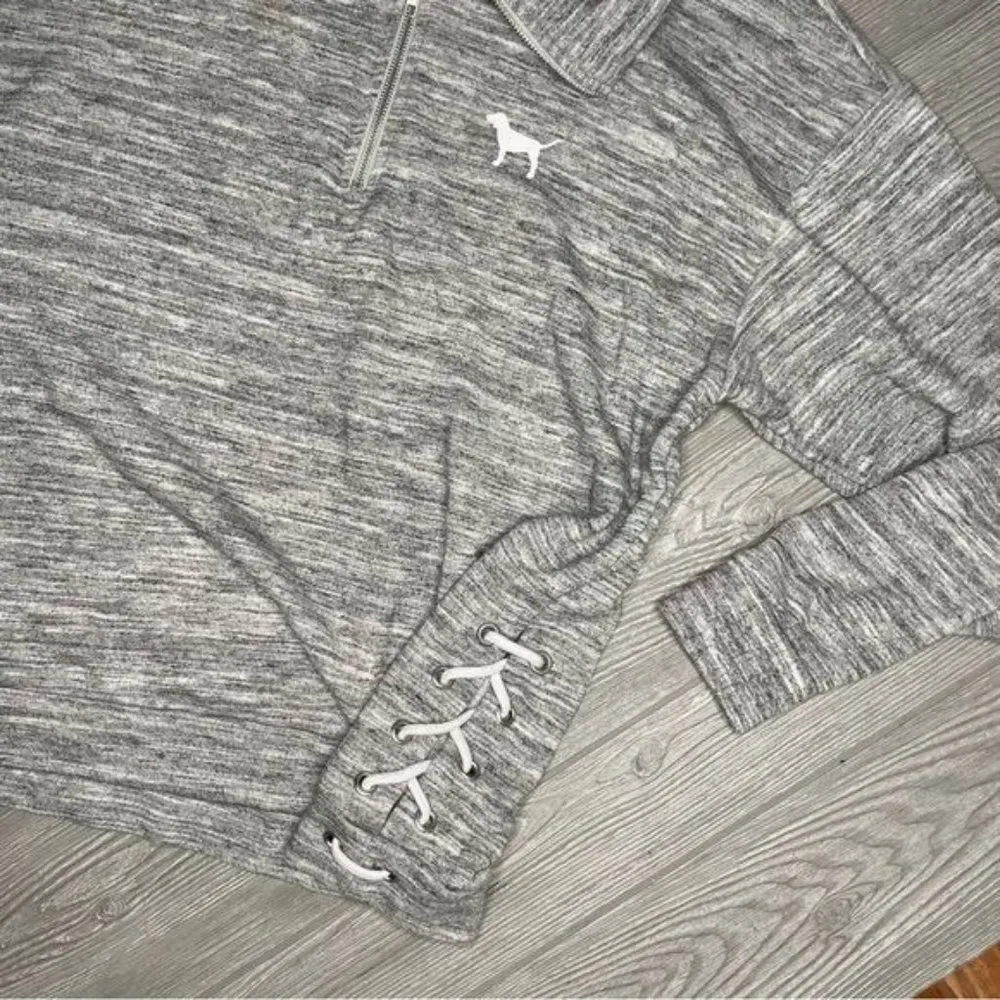 Victoria’s Secret Pink long sleeve pullover sweatshirt sweater w/ tie side detai - Image 4