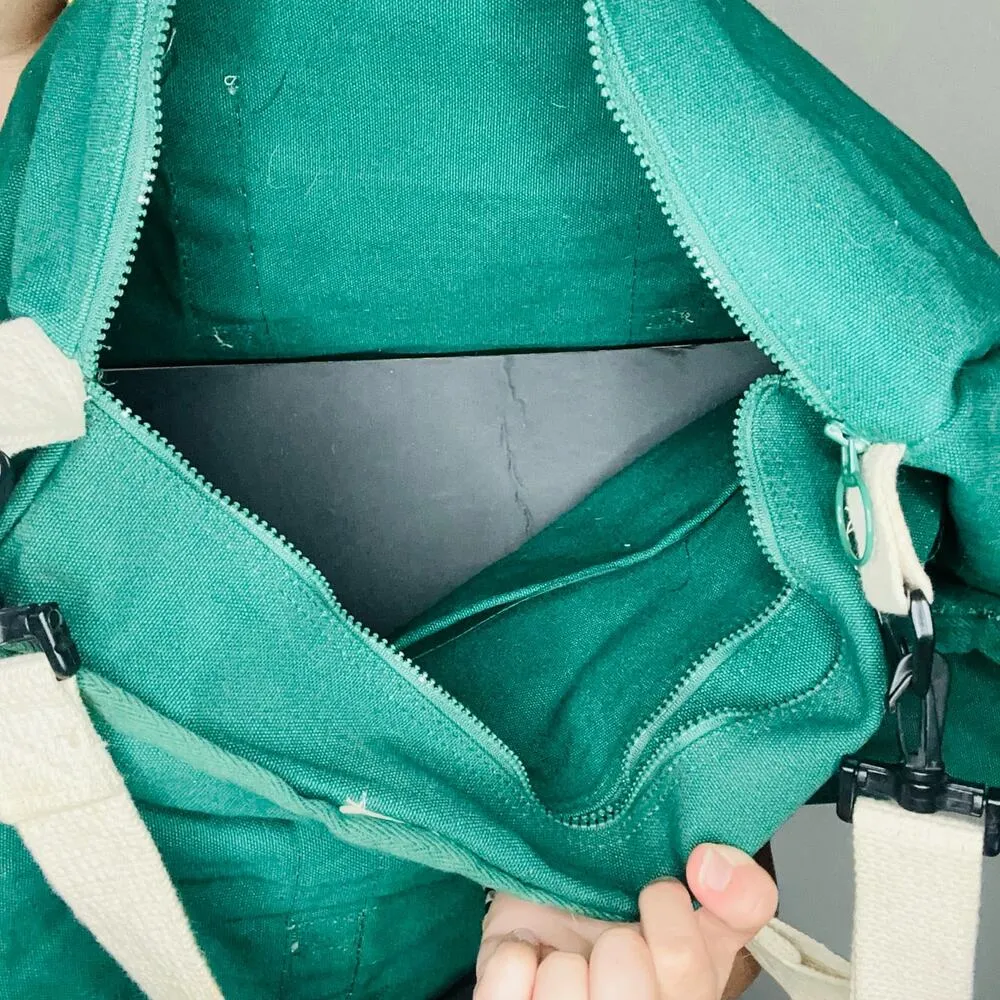 Vintage 90s CANADA DRY Green Buckle Front Shoulder Strap Duffle Messenger Bag - Image 4