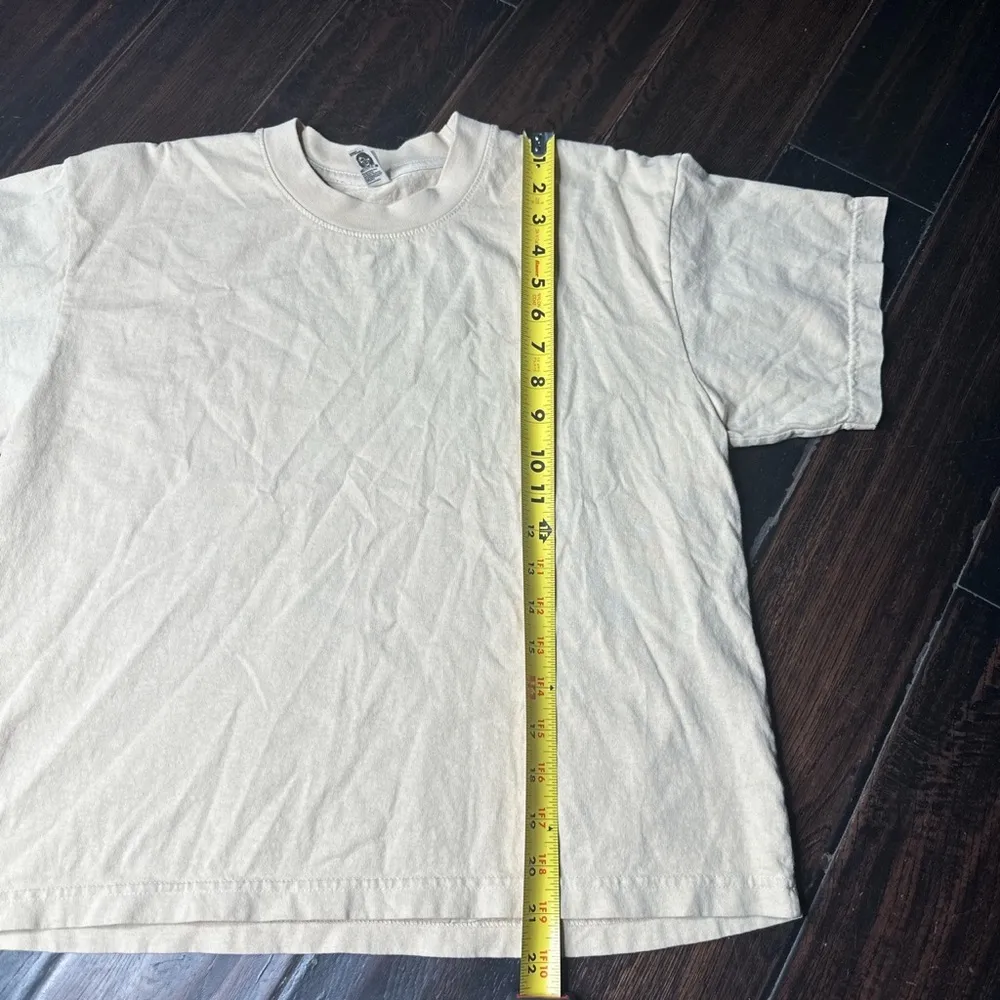 Crewneck tee shirt Los Angeles Apparel/ garment dye USA cotton Wide Tee - Image 2