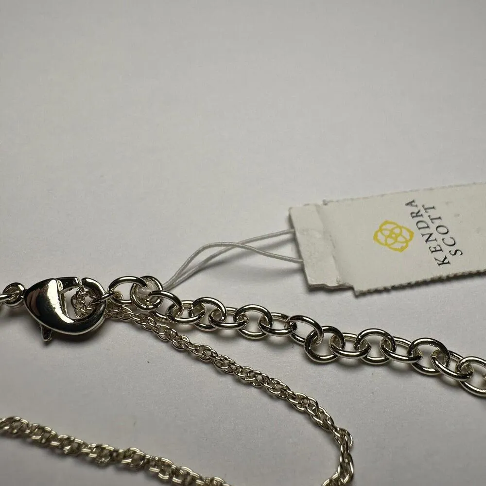 Kendra Scott Purple Pendant Silver Tone Necklace Adjustable Length NWT - Image 6