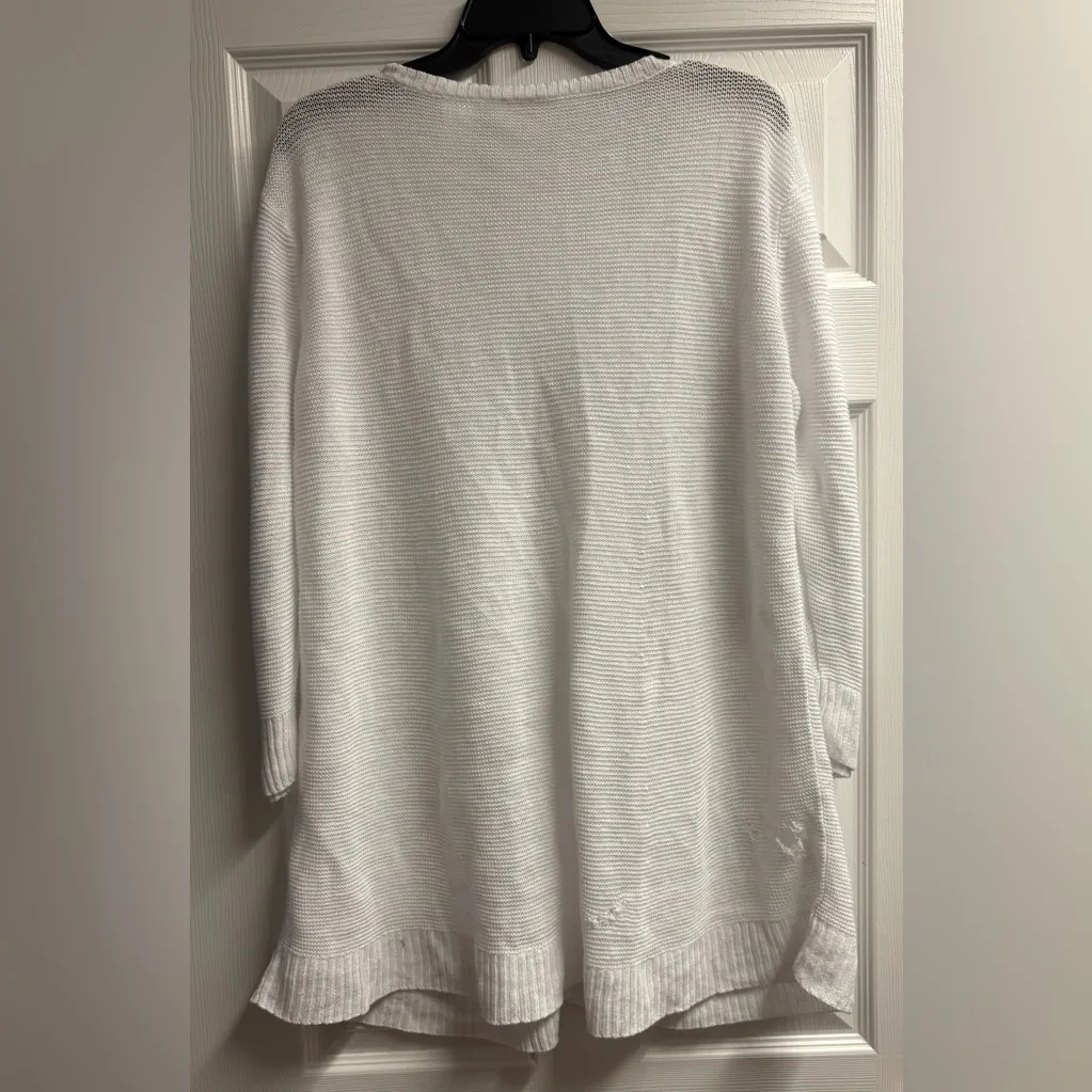 Eileen Fisher Ivory 100% Linen Lightweight Cardigan Size XL - Image 5