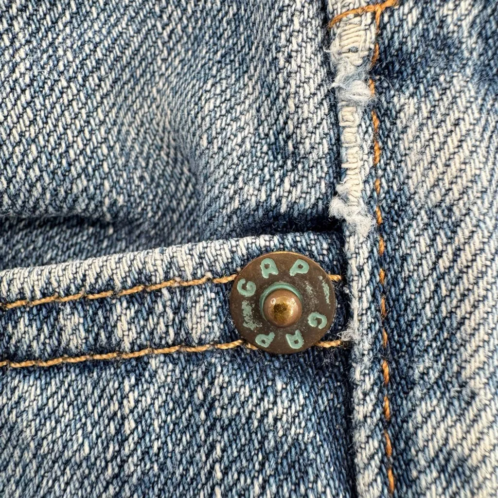 GAP 1969 Vintage Y2K Bootcut Jeans Western Style Distressed Denim Low Rise Sz 6 - Image 7