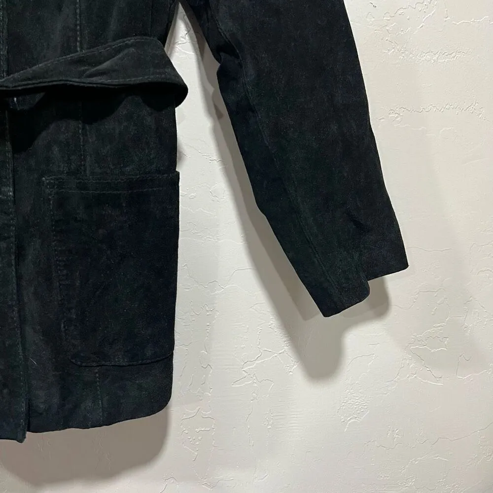 Firenze Leather Factory Suede Leather Jacket Black - Image 3