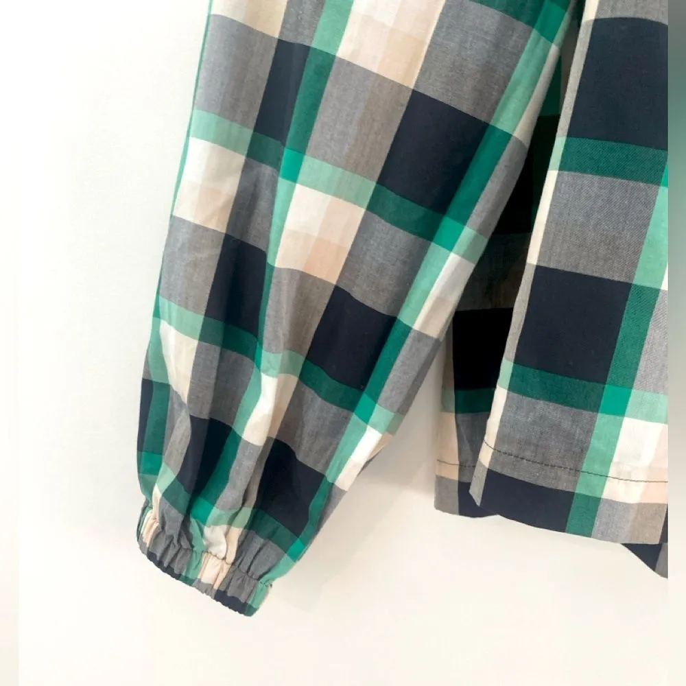 ANN TAYLOR Gingham Plaid Square Neck Peasant Top S Preppy Academia Cottagecore - Image 7