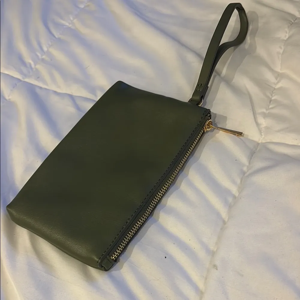 A New Day Green Leather Wristlet - Image 3