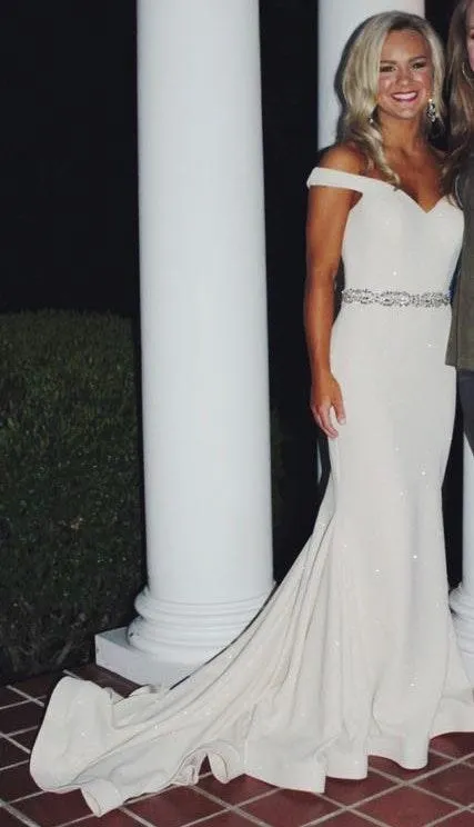 White Sparkle Formal Gown  - Image 4